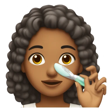 Spanish girl doing Skin care sticker