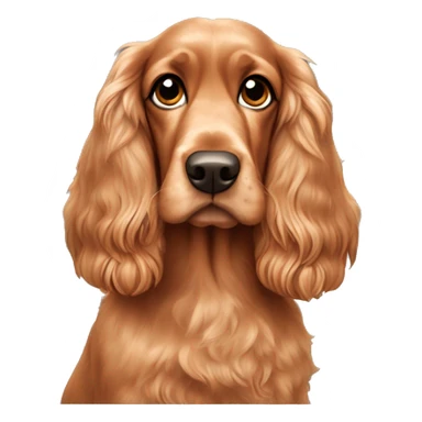 Orange roan cocker spaniel sticker