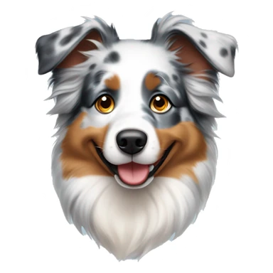 Australian shepherd mini blue Merle dog   sticker