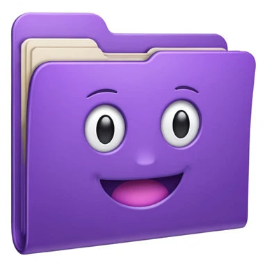purple movies folder sticker