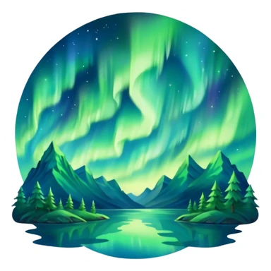 Northern lights sticker