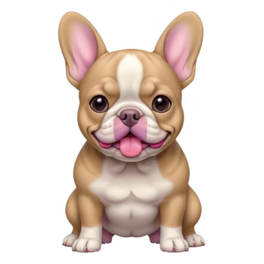 Tan and lilac French bulldog  sticker