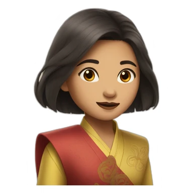 Raya and the last dragon movie, vietnamese girl sticker