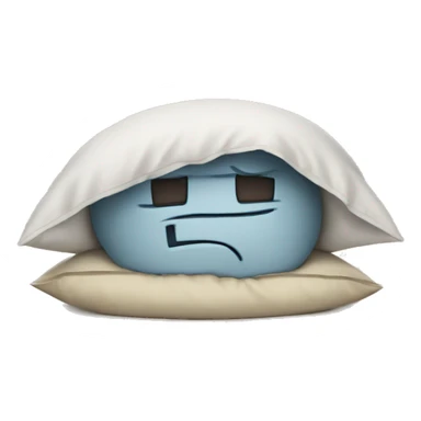 cartoon head buried in pillow sticker