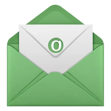 green envelope with letter in it sticker