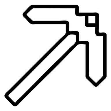 Minecraft pickaxe sticker