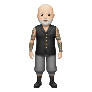   tattooed baldies with white bearded full body sticker