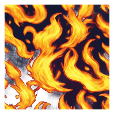 flaming fire ball sticker