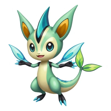 Splash-patterned emotional sparky sparky boom boom painful Meloetta-Guilmom-Salandit-Celebi-Pokémon-Fakémon-fusion-hybrid-creature sticker