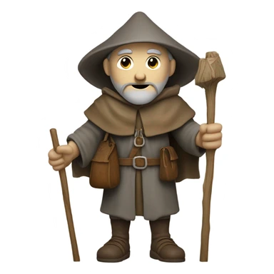 medieval pilgrym sticker