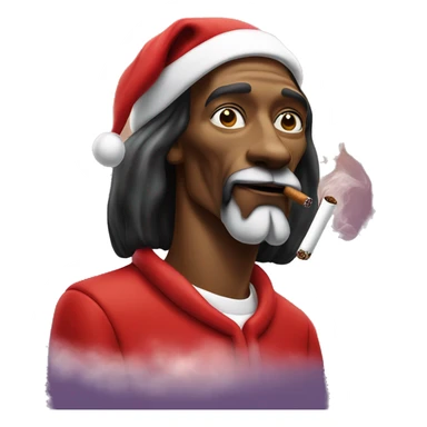 snoop dog smoking with santa sticker
