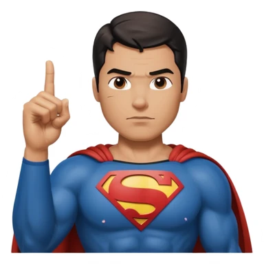 Superman Giving the Middle Finger sticker