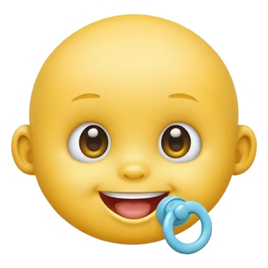 emoticon baby with sucker sticker