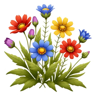 Vintage wildflowers  sticker