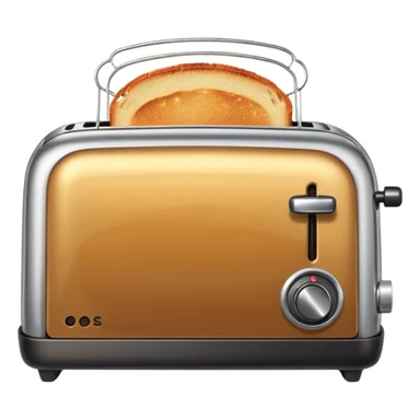 toaster with toast in it sticker