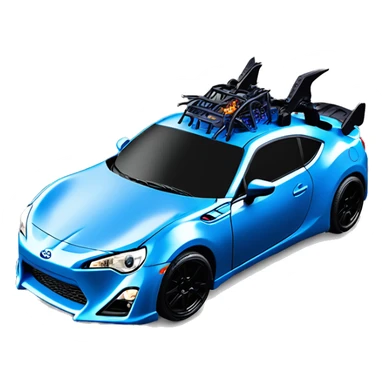    dark blue Scion FR-S scary Halloween monster rc car sticker