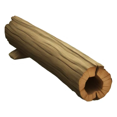 a log with foliage and a frame of view sticker