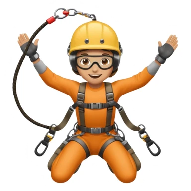 extreme sports lover face bungee jumping sticker