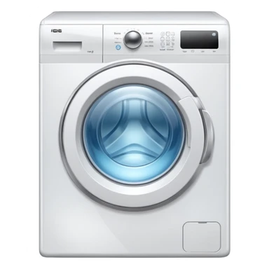 create an icon for white washing machine with big water drop in front sticker
