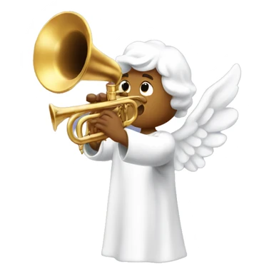 An angel playing the trumpet sticker