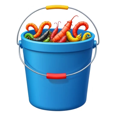 fake bait bucket fishing sticker