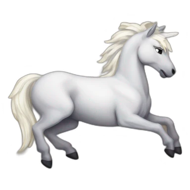 Pegasus sleeping lying on the ground sticker