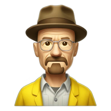 Walter-white-in-yellow-chemistry-costume sticker