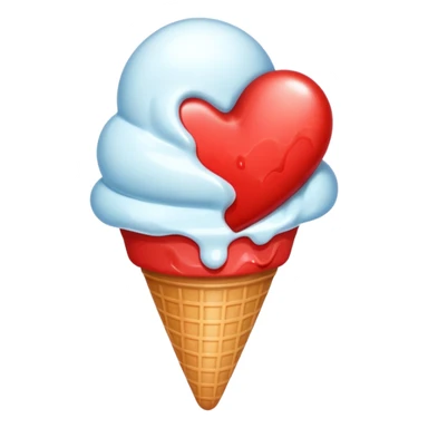 heart summer sun heat ice cream heart sticker