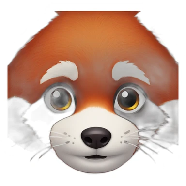 Red panda face sticker