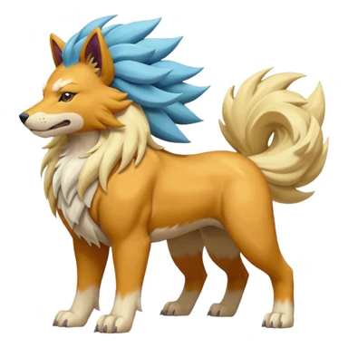 Masculine Suicune-Arcanine-Manectric-Pokémon-Fakémon-Digimon-fusion sticker