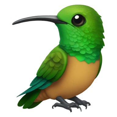 emoji de un colibrí bostezando  sticker