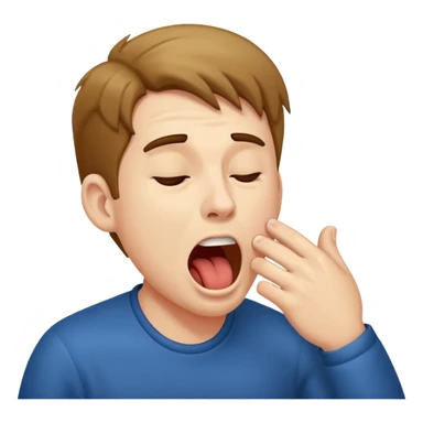  man Yawning  sticker