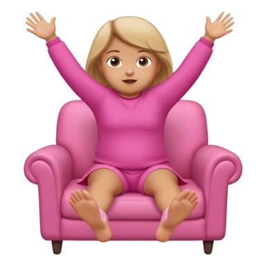 Little Girl fat but not too fat standing but falling off of a chair half in the air chair with pink clothes on standing on chair but fell off not touching chsir sticker