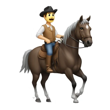 Un hombre montado a caballo sticker