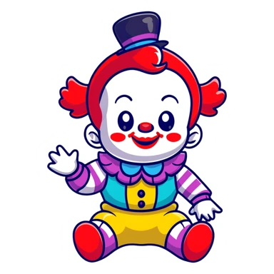 Circus Baby from Five Nights at Freddy's Sister Location, clown girl animatronic sticker