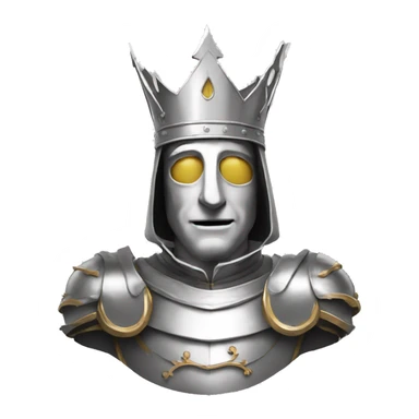 king baldwin IV in silver full face mask up who raises his hand to greet sticker