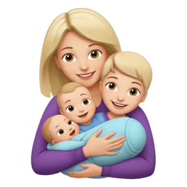 Mom holding baby upside down  sticker