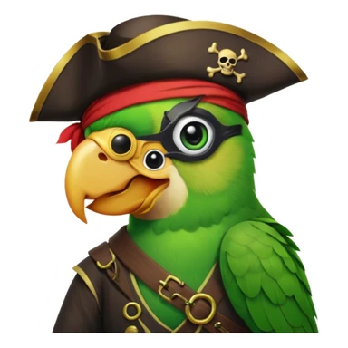 pirate and parrot sticker