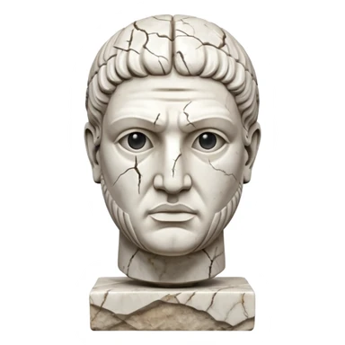 ancient greece marble sculpture head sticker