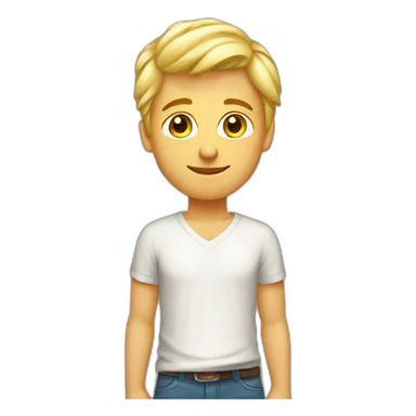 Jeune homme blond sur lama sticker