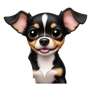 black & tan chihuahua puppy surrounded by pink balloons sticker
