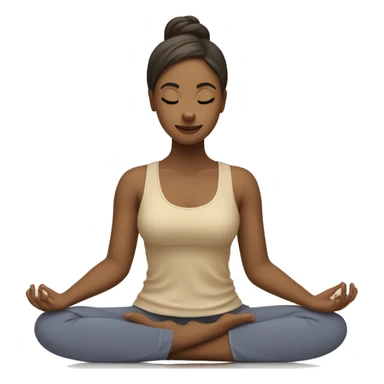 Quiero una chica como haciendo yoga pero en colores beige sticker