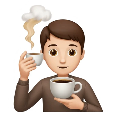 a white hand holding a cup of coffee but just the hand and the cup sticker