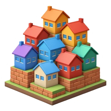 monton de casas compradas sticker