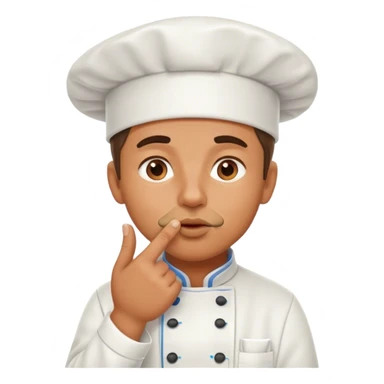 Chef making holding fingers together kissing his mouth sticker