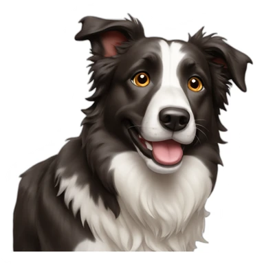 Happy-brindle-border-collie sticker