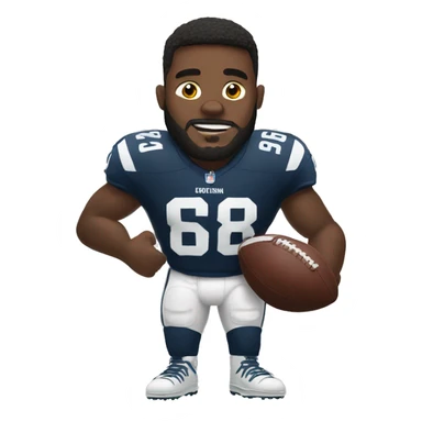 NFL player holding trade sign sticker