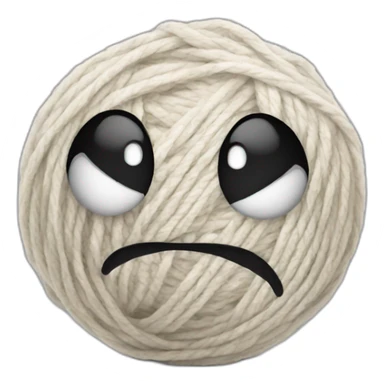 angry ball of yarn sticker