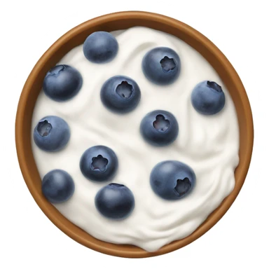 Bowl with yogurt and blueberries sticker