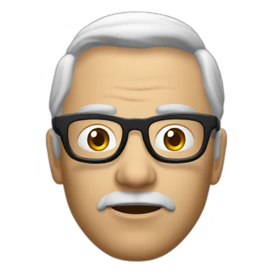 Un mec chauve à lunettes avec un Gun sticker